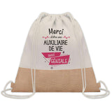 Sac Fête des Mères Mamie Maman Cadeau anniversaire Noël Travail Métier Départ Retraite Collègue Femme cabas shopping plage