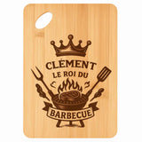 Planche bambou gravée personnalisée homme idée cadeau Fête des Pères apéro 30×20 prénom cuisine plateau fromage anniversaire noel papa papi 