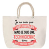 Sac Fête des Mères Mamie Famille Idée Cadeau anniversaire Noël Travail Boulot Métier Départ Retraite Collègue Femme cabas shopping plage