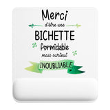 Tapis de souris ergonomique avec repose-poignet, accessoire bureau pour femme et homme, fête des pères, cadeau pas cher, idée cadeau fête des mères, secret santa, départ à la retraite, télétravail et gaming