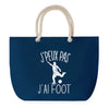 Sac de plage Bleu anse corde J'peux Pas Foot
