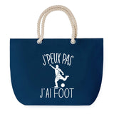 Sac de plage Bleu anse corde J'peux Pas Foot