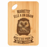 Planche bambou gravée personnalisée femme idée cadeau Fête des Mères apéro 30×20 prénom cuisine plateau fromage anniversaire noel maman mamie