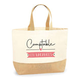 Sac Jute Fête des Mères Fêtes des Pères Mamie Papi Famille Idée Cadeau anniversaire Noël Travail Boulot Métier Départ Retraite Collègue Femme Homme