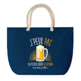 Sac de plage Bleu anse corde J'peux Pas Petite Bière