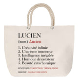 Sac Fête des Mères Mamie Famille Idée Cadeau anniversaire Noël Travail Boulot Métier Départ Retraite Collègue Femme cabas shopping plage