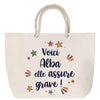 Sac Fête des Mères Mamie Famille Idée Cadeau anniversaire Noël Travail Boulot Métier Départ Retraite Collègue Femme cabas shopping plage