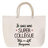 Sac Fête des Mères Mamie Famille Idée Cadeau anniversaire Noël Travail Boulot Métier Départ Retraite Collègue Femme cabas shopping plage