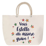 Sac Fête des Mères Mamie Famille Idée Cadeau anniversaire Noël Travail Boulot Métier Départ Retraite Collègue Femme cabas shopping plage