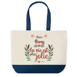 Sac Fête des Mères Mamie Famille Idée Cadeau anniversaire Noël Travail Boulot Métier Départ Retraite Collègue Femme cabas shopping plage