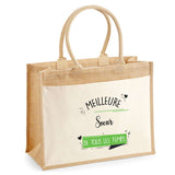 Sac Fête des Mères Mamie MAman Soeur Femme Famille Idée Cadeau anniversaire Noël Travail Boulot Métier Départ Retraite Collègue Femme cabas shopping plage