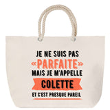 Sac Fête des Mères Mamie Famille Idée Cadeau anniversaire Noël Travail Boulot Métier Départ Retraite Collègue Femme cabas shopping plage