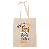 Sac tote bag réutilisable coton shopping Fête des Mères Mamie Famille Idée Cadeau anniversaire Noël Travail Boulot Métier Départ Retraite Collègue Femme
