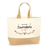Sac Jute Fête des Mères Fêtes des Pères Mamie Papi Famille Idée Cadeau anniversaire Noël Travail Boulot Métier Départ Retraite Collègue Femme Homme