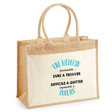 Sac Fête des Mères Mamie MAman Soeur Femme Famille Idée Cadeau anniversaire Noël Travail Boulot Métier Départ Retraite Collègue Femme cabas shopping plage