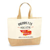 Sac Jute Fête des Mères Fêtes des Pères Mamie Papi Famille Idée Cadeau anniversaire Noël Travail Boulot Métier Départ Retraite Collègue Femme Homme
