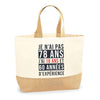 Sac Jute Fête des Mères Fêtes des Pères Mamie Papi Famille Idée Cadeau anniversaire Noël Travail Boulot Métier Départ Retraite Collègue Femme Homme