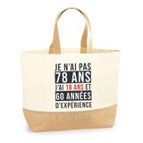 Sac Jute Fête des Mères Fêtes des Pères Mamie Papi Famille Idée Cadeau anniversaire Noël Travail Boulot Métier Départ Retraite Collègue Femme Homme