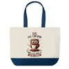Sac de shopping bleu Elya Chouette Grain