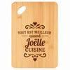 Planche bambou gravée personnalisée femme idée cadeau Fête des Mères apéro 30×20 prénom cuisine plateau fromage anniversaire noel maman mamie