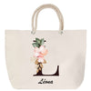 Sac Fête des Mères Mamie Famille Idée Cadeau anniversaire Noël Travail Boulot Métier Départ Retraite Collègue Femme cabas shopping plage
