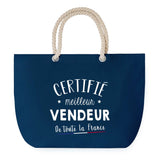 Sac de plage Bleu anse corde Certifié meilleur Vendeur
