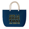 Sac de plage Bleu anse corde Boxe Thai soit avec toi
