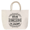Sac Fête des Mères Mamie Famille Idée Cadeau anniversaire Noël Travail Boulot Métier Départ Retraite Collègue Femme cabas shopping plage