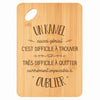Planche bambou gravée personnalisée homme idée cadeau Fête des Pères apéro 30×20 prénom cuisine plateau fromage anniversaire noel papa papi 