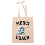 Noël cadeau de départ à la retraite cadeau de fin d'année scolaire idée cadeau cadeau de remerciement anniversaire coach sport sac cabas totebag sac jute