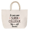 Sac Fête des Mères Mamie Famille Idée Cadeau anniversaire Noël Travail Boulot Métier Départ Retraite Collègue Femme cabas shopping plage