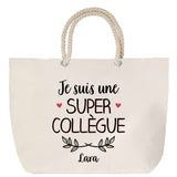 Sac Fête des Mères Mamie Famille Idée Cadeau anniversaire Noël Travail Boulot Métier Départ Retraite Collègue Femme cabas shopping plage