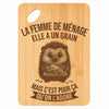 Planche bambou gravée personnalisée femme idée cadeau Fête des Mères apéro 30×20 prénom cuisine plateau fromage anniversaire noel maman mamie