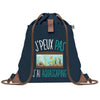 sac a dos bleu coton recycle avec pochette idee cadeau originale pour collegue ami prof ou membre de la famille cadeau mixte noel anniversaire secret santa ou depart au travail sac leger pratique et ecologique design breton moderne