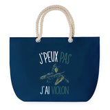 Sac de plage Bleu anse corde J'peux Pas Violon Femme