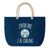 Sac de plage Bleu anse corde J'peux Pas Curling