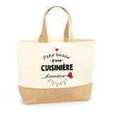 Sac Jute Fête des Mères Fêtes des Pères Mamie Papi Famille Idée Cadeau anniversaire Noël Travail Boulot Métier Départ Retraite Collègue Femme Homme