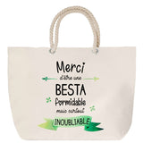 Sac Fête des Mères Mamie Famille Idée Cadeau anniversaire Noël Travail Boulot Métier Départ Retraite Collègue Femme cabas shopping plage
