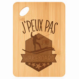 Planche bambou gravée personnalisée femme homme idée cadeau Fête des Mères Fête des Pères apéro papa maman prénom cuisine plateau fromage