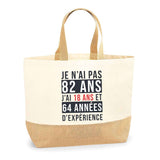 Sac Jute Fête des Mères Fêtes des Pères Mamie Papi Famille Idée Cadeau anniversaire Noël Travail Boulot Métier Départ Retraite Collègue Femme Homme