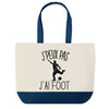 Sac de shopping bleu J'peux pas Foot