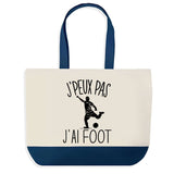 Sac de shopping bleu J'peux pas Foot