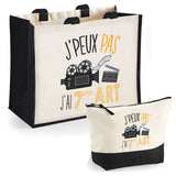 Cabas homme ou femme sac plage ou shopping tote bag pochette trousse Idée cadeau original pour anniversaire Noël travail départ retraite collègue famille fete des mères fetes des pères papa maman mamie papi