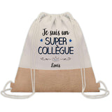Sac Fête des Pères Papi Papa Cadeau anniversaire Noël Travail Boulot Métier Départ Retraite Collègue Homme cabas shopping plage