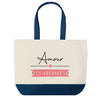 Sac de shopping bleu Amour en Vacances