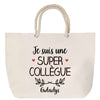 Sac Fête des Mères Mamie Famille Idée Cadeau anniversaire Noël Travail Boulot Métier Départ Retraite Collègue Femme cabas shopping plage
