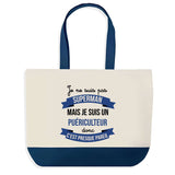 Sac de shopping bleu Puériculteur Superman