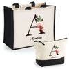 Cabas femme sac plage ou shopping tote bag pochette trousse Idée cadeau original pour anniversaire Noël travail départ retraite collègue famille fete des mères maman mamie