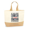 Sac Jute Fête des Mères Fêtes des Pères Mamie Papi Famille Idée Cadeau anniversaire Noël Travail Boulot Métier Départ Retraite Collègue Femme Homme