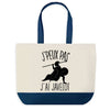 Sac de shopping bleu J'peux pas Javelot